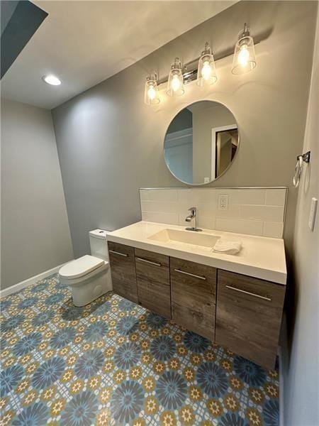 9502 Frankstown, Penn Hills, PA 15235 - bathroom with vanity and tasteful backsplash