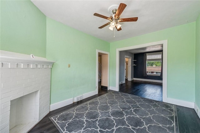 312 Edgewood Ave, Trafford, PA 15085 - unfurnished living room featuring wood finished floors and a ceiling fan