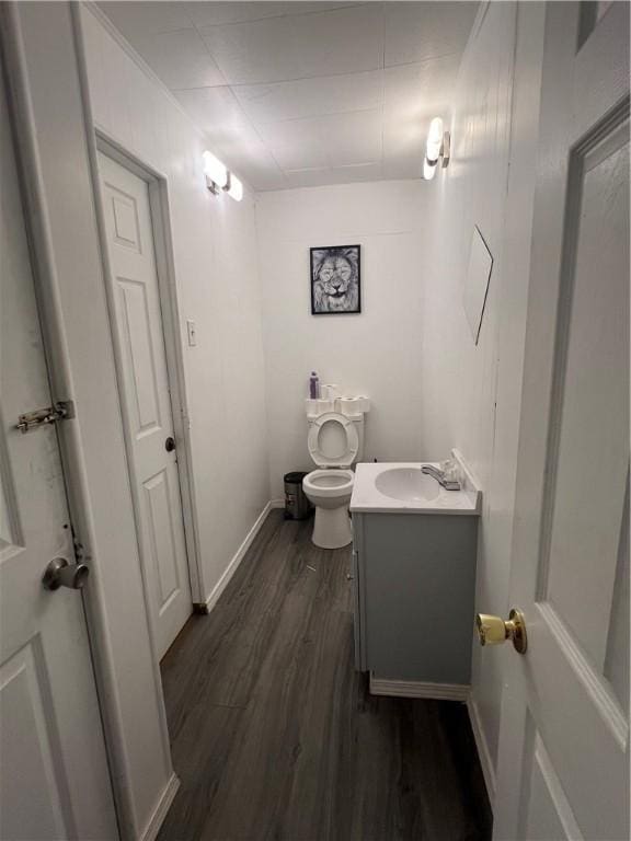 306 Fallowfield Ave, Charleroi Boro, PA 15022 - half bathroom featuring vanity and wood finished floors