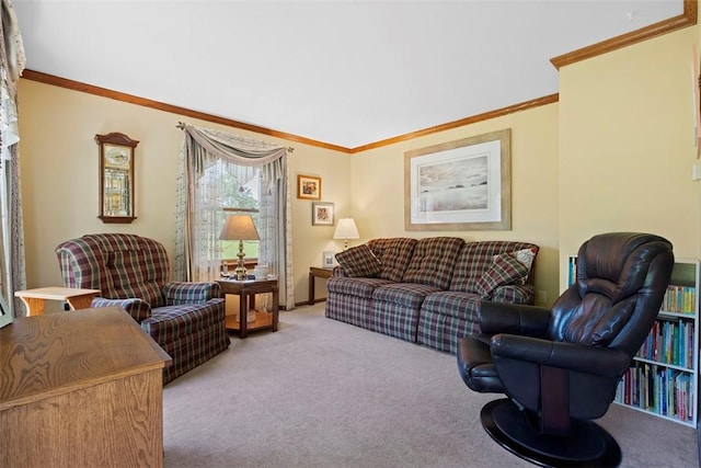 4581 Bakerstown Culmerville Rd, West Deer, PA 15044 - carpeted living area featuring ornamental molding