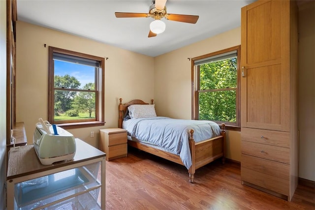 4581 Bakerstown Culmerville Rd, West Deer, PA 15044 - bedroom featuring light wood-style floors and a ceiling fan
