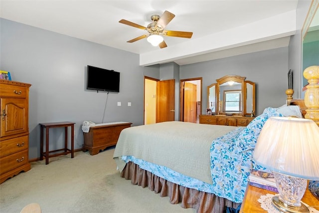 4581 Bakerstown Culmerville Rd, West Deer, PA 15044 - bedroom with light carpet and ceiling fan