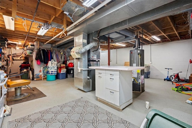 4581 Bakerstown Culmerville Rd, West Deer, PA 15044 - unfinished basement featuring gas water heater and heating unit