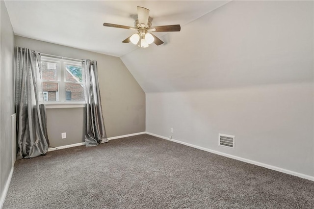 21 Garden Ter, Churchill Boro, PA 15221 - additional living space with ceiling fan, carpet floors, and lofted ceiling