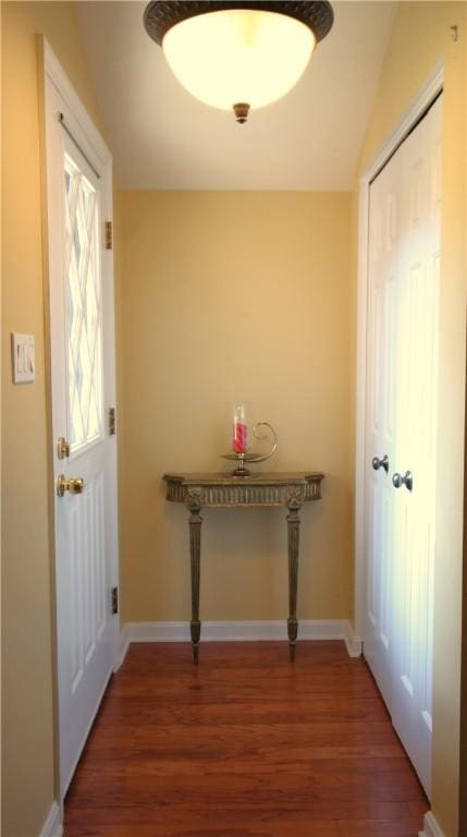 104 Victoria Dr, North Strabane, PA 15317 - hallway featuring wood finished floors and lofted ceiling