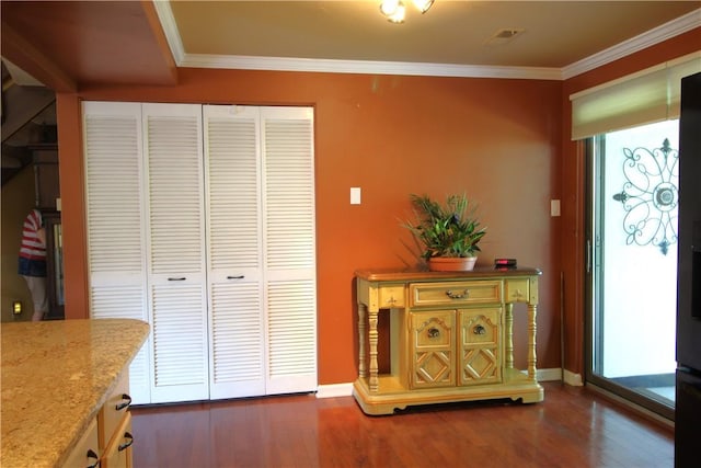 104 Victoria Dr, North Strabane, PA 15317 - entryway with wood finished floors, healthy amount of natural light, and crown molding