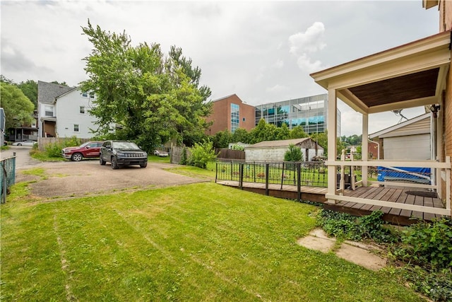 408 Lydia St, Carnegie, PA 15106 - view of yard featuring a deck