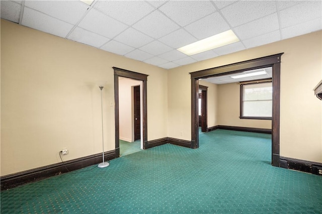 408 Lydia St, Carnegie, PA 15106 - spare room with carpet floors and a drop ceiling