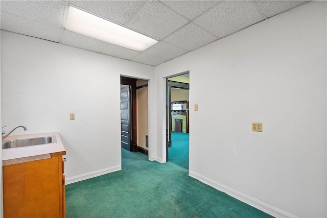 408 Lydia St, Carnegie, PA 15106 - spare room with carpet and a paneled ceiling