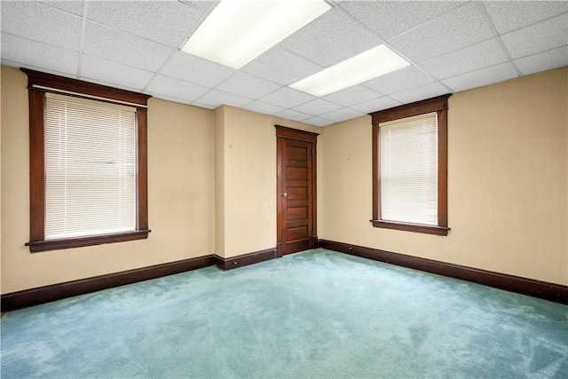 408 Lydia St, Carnegie, PA 15106 - empty room with carpet and a paneled ceiling