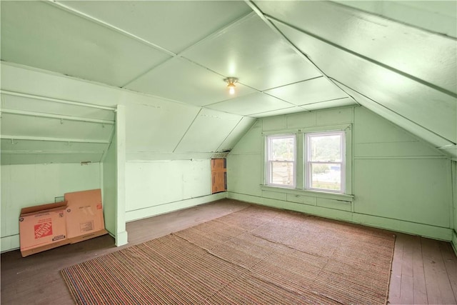 408 Lydia St, Carnegie, PA 15106 - additional living space featuring vaulted ceiling and wood finished floors