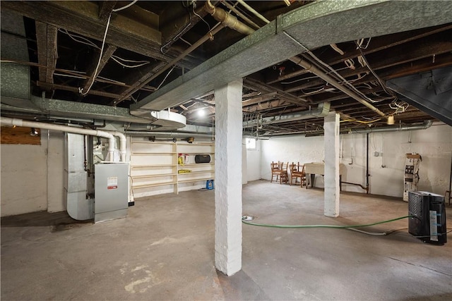 408 Lydia St, Carnegie, PA 15106 - unfinished basement featuring heating unit
