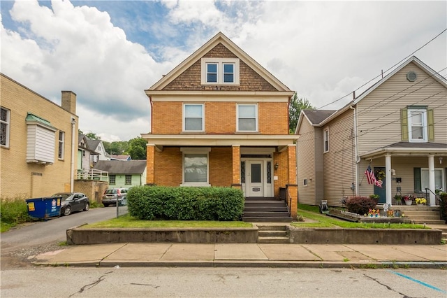 408 Lydia St, Carnegie, PA 15106 - american foursquare style home with brick siding and a porch