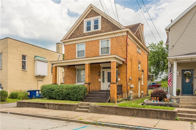 408 Lydia St, Carnegie, PA 15106 - traditional style home featuring brick siding and covered porch