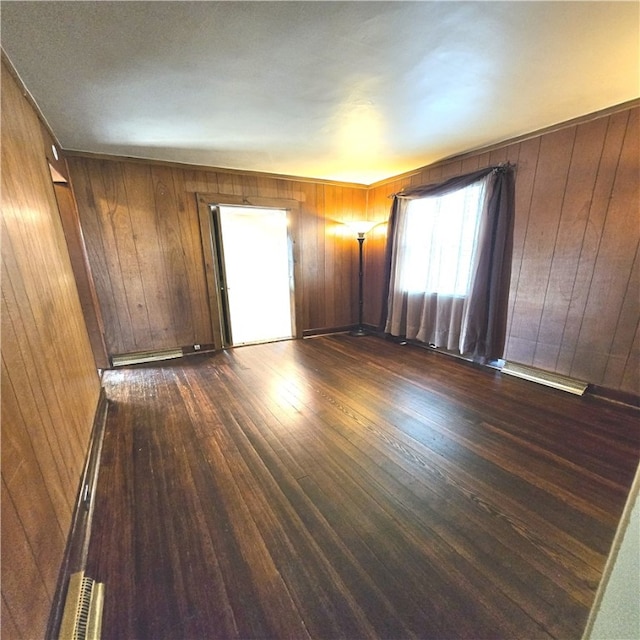 76 Foch Cir, Nemacolin, PA 15351 - unfurnished room featuring wood walls and dark wood-style floors