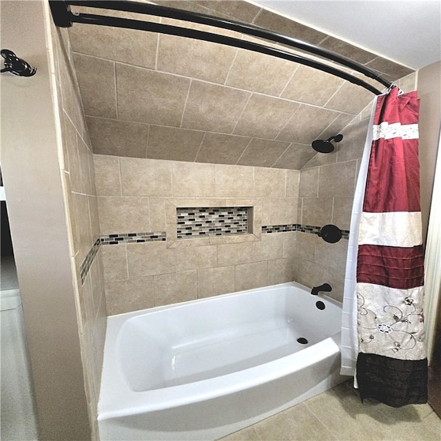 76 Foch Cir, Nemacolin, PA 15351 - bathroom featuring shower / tub combo and tile patterned floors