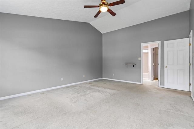 1445 Bristol Dr, South Park, PA 15129 - unfurnished room with a ceiling fan, carpet, and lofted ceiling