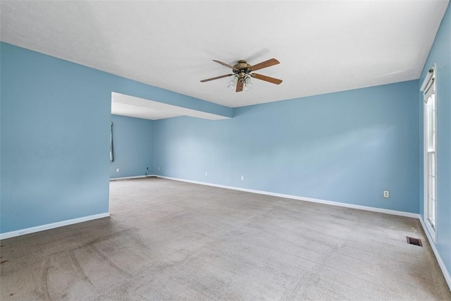 1445 Bristol Dr, South Park, PA 15129 - empty room with a ceiling fan and carpet flooring