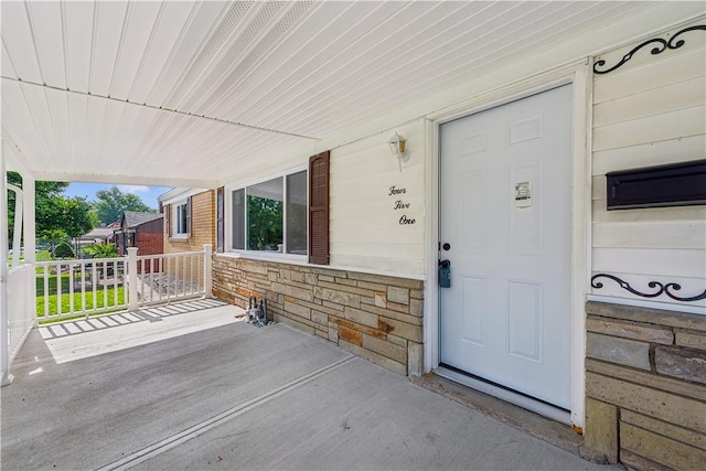 451 Charlotte Dr, Baldwin Boro, PA 15236 - entrance to property featuring a porch and stone siding