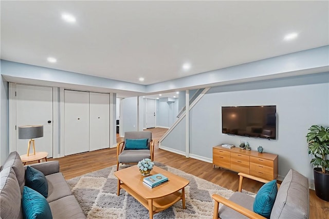 451 Charlotte Dr, Baldwin Boro, PA 15236 - living area with wood finished floors and recessed lighting