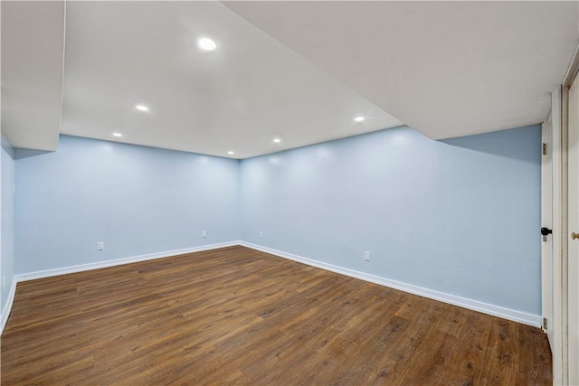 451 Charlotte Dr, Baldwin Boro, PA 15236 - spare room featuring dark wood-type flooring and recessed lighting