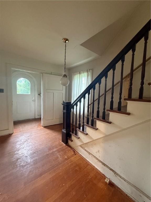 103 Belmont Rd, Twp Of But Ne, PA 16001 - entrance foyer with plenty of natural light, wood finished floors, and stairs