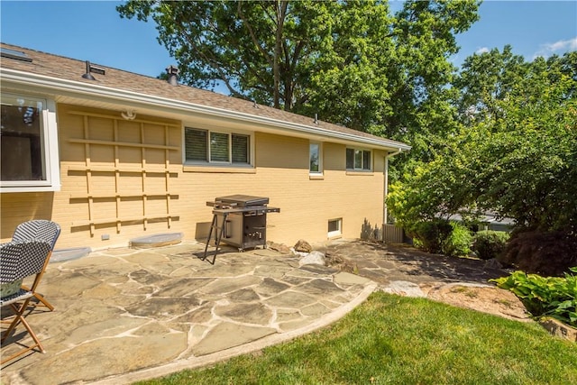 2633 Cedarvue Dr, Saint Clair, PA 15241 - back of house featuring a patio area and brick siding