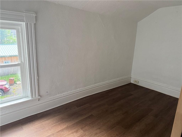 240 2nd Ave, Sharon, PA 16146 - empty room featuring dark wood finished floors and lofted ceiling