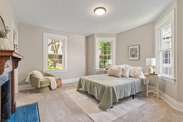 248 Berringer Pl, Ben Avon, PA 15202 - carpeted bedroom featuring a fireplace and baseboards