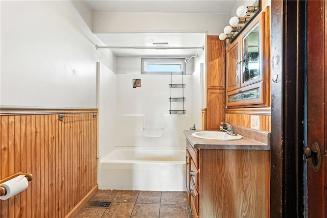 419 8th Ave, Patterson Heights, PA 15010 - bathroom featuring vanity, bathtub / shower combination, and tile patterned flooring