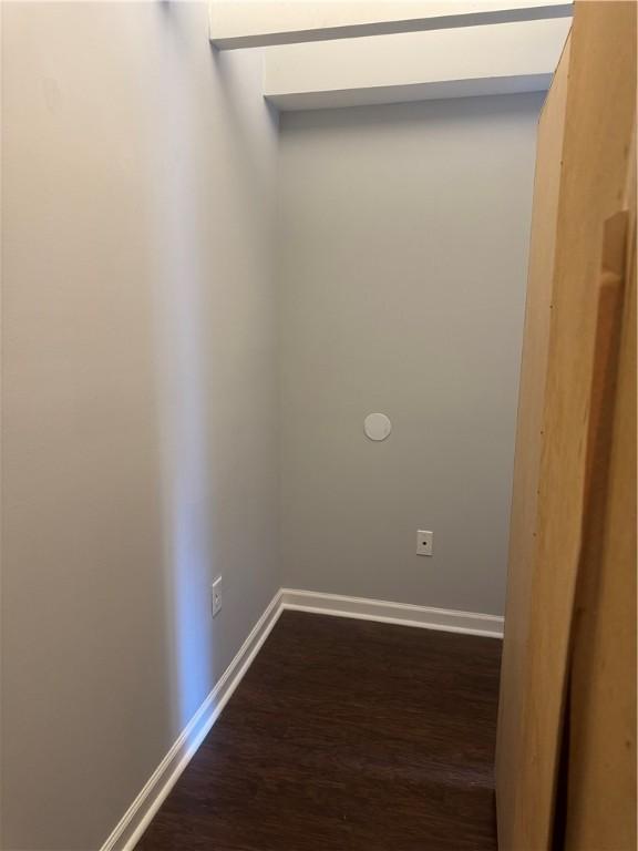2411 Sarah St, South Side, PA 15203 - unfurnished room featuring dark wood-style floors and baseboards