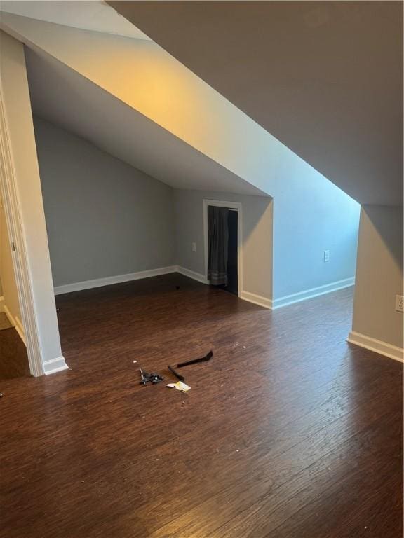 2411 Sarah St, South Side, PA 15203 - bonus room with dark wood-type flooring and vaulted ceiling