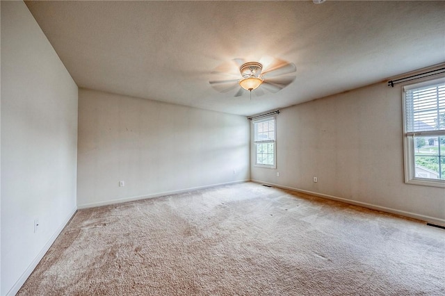 102 Bridal Ln, North Fayette, PA 15071 - unfurnished room featuring healthy amount of natural light, carpet flooring, and ceiling fan