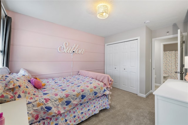 1026 Tee Line Dr, Hopewell Twp, PA 15001 - bedroom featuring light carpet and a closet