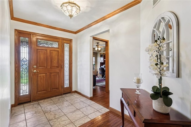 221 Scott Hollow Rd, Pa, PA 15021 - entryway featuring crown molding and light wood finished floors