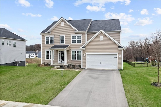 107 Valley View Dr, Brighton Twp, PA 15009 - traditional-style house with asphalt driveway, a front yard, and an attached garage