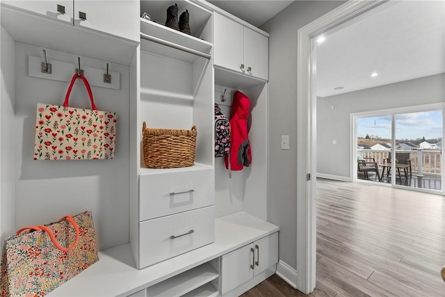 107 Valley View Dr, Brighton Twp, PA 15009 - mudroom with dark wood-style floors and recessed lighting
