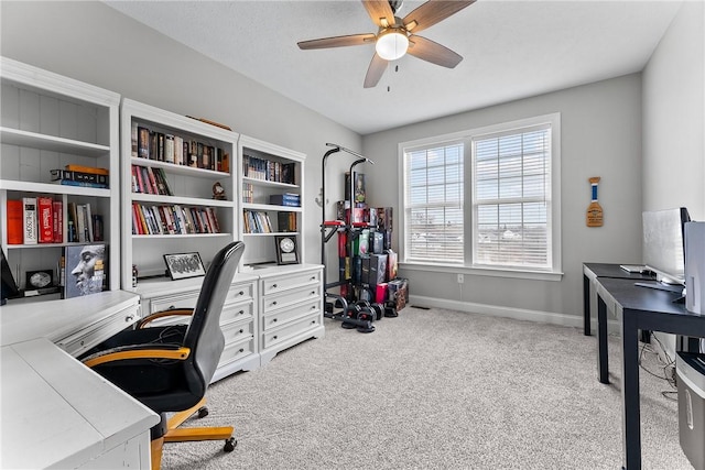 107 Valley View Dr, Brighton Twp, PA 15009 - office featuring carpet flooring and a ceiling fan