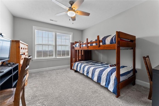 107 Valley View Dr, Brighton Twp, PA 15009 - bedroom with carpet and a ceiling fan