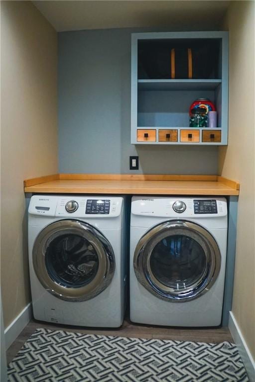 1053 Beaner Hollow Rd, Brighton Twp, PA 15009 - washroom with separate washer and dryer and baseboards