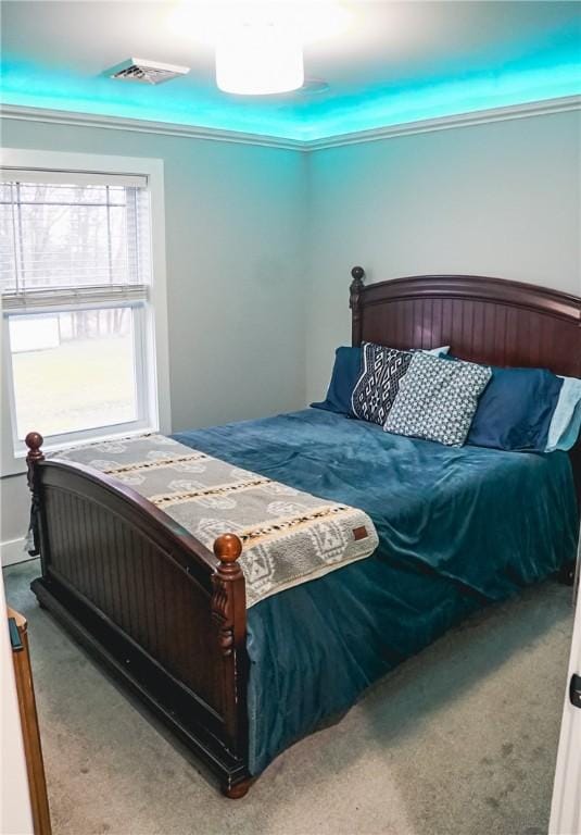 1053 Beaner Hollow Rd, Brighton Twp, PA 15009 - carpeted bedroom featuring crown molding