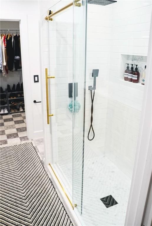 1053 Beaner Hollow Rd, Brighton Twp, PA 15009 - full bathroom featuring a shower stall and a walk in closet
