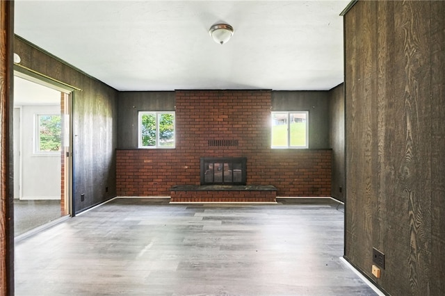 1014 Deerfield Dr, Elizabeth Twp/Boro, PA 15037 - unfurnished living room with wood finished floors and a fireplace