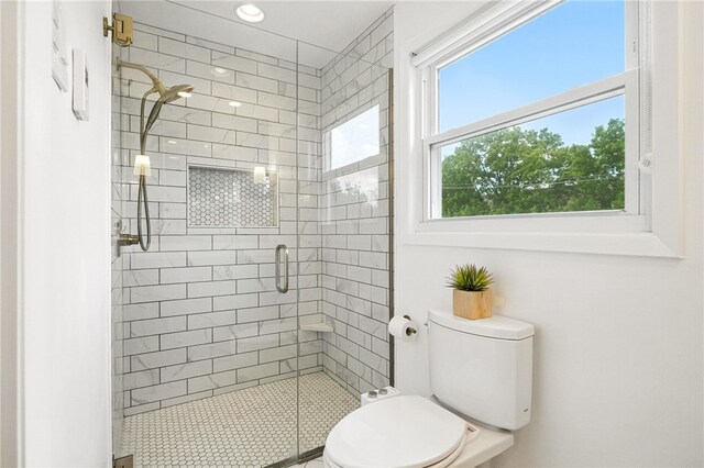 144 Cochran Mt, Lebanon, PA 15228 - bathroom featuring a shower stall and recessed lighting