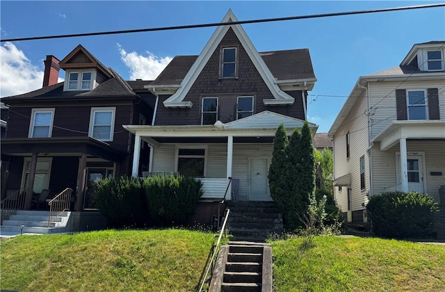 706 Lincoln St, Monongahela, PA 15063 - view of front of home featuring a porch and a front lawn