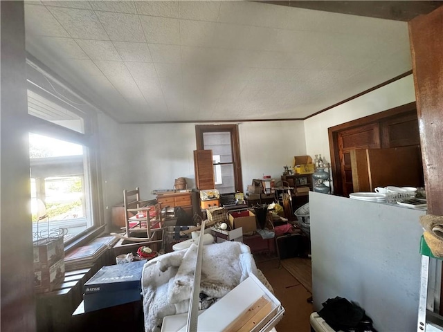 706 Lincoln St, Monongahela, PA 15063 - misc room featuring ornamental molding and wood finished floors