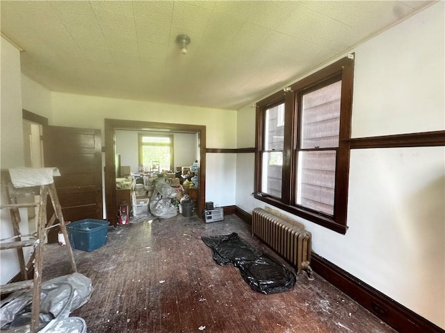 706 Lincoln St, Monongahela, PA 15063 - living room with radiator and hardwood / wood-style floors