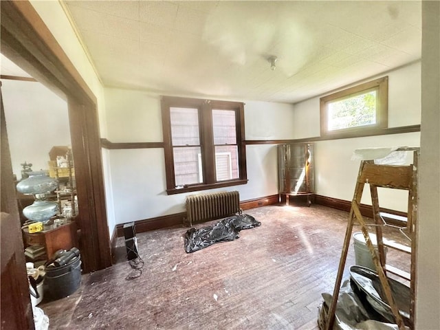 706 Lincoln St, Monongahela, PA 15063 - bedroom with radiator heating unit and hardwood / wood-style floors
