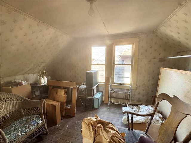 706 Lincoln St, Monongahela, PA 15063 - bonus room featuring wallpapered walls and hardwood / wood-style flooring