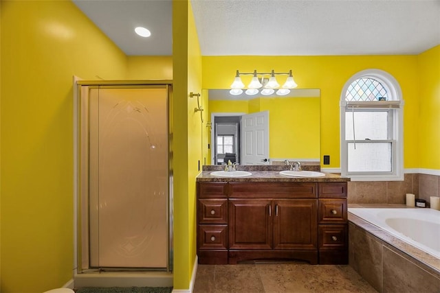 121 Fairway Landings Dr, Cecil, PA 15317 - full bath featuring a shower stall, a bath, and double vanity